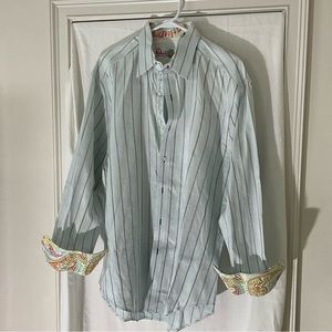 Robert Graham mens button down dress shirt